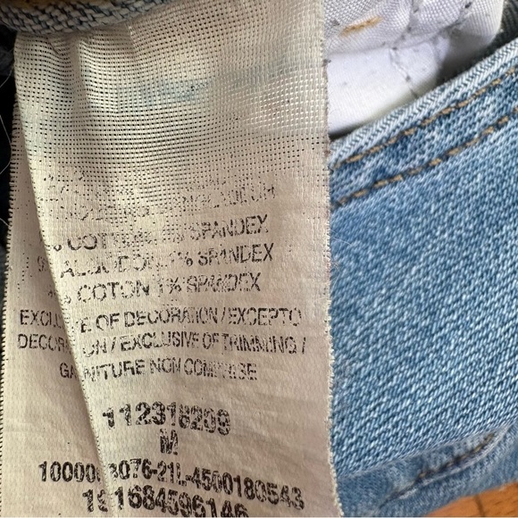 LEE Vintage 90s Y2K denim shortalls short overalls jean M - Picture 6 of 12